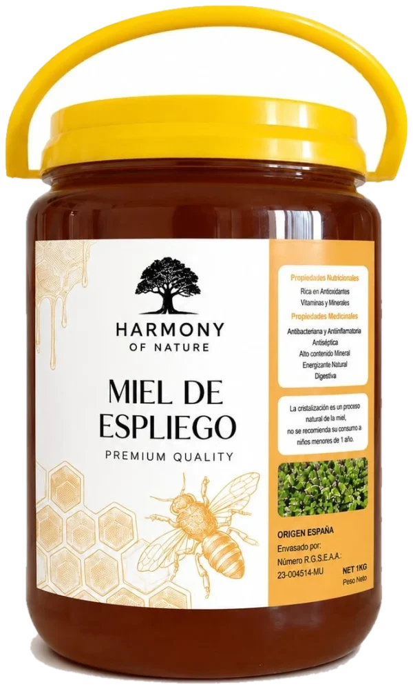 Tarro de miel de espliego pura recogida en España, 1 kilo