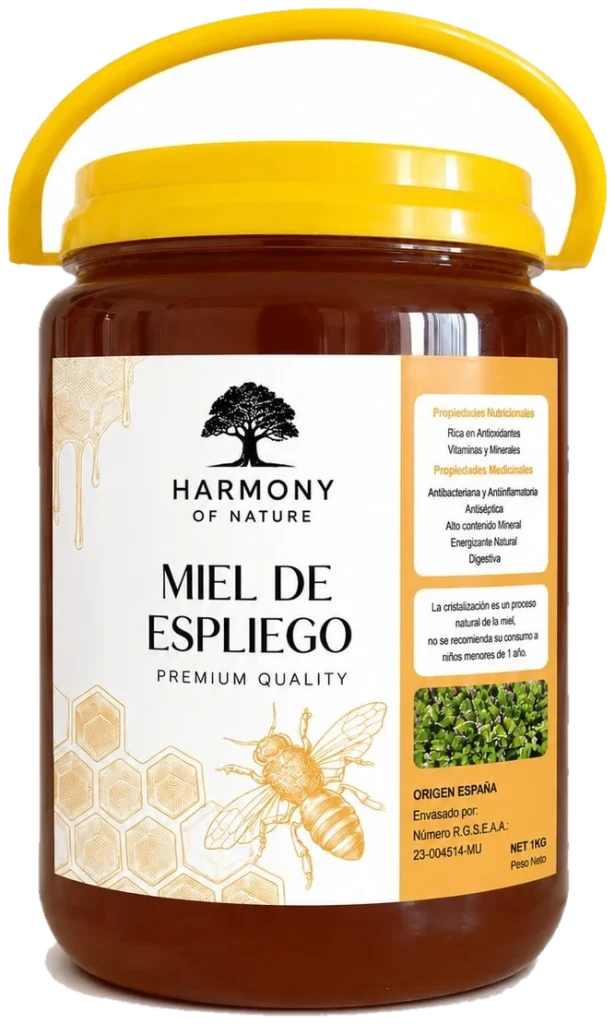Tarro de miel de espliego pura recogida en España, 1 kilo