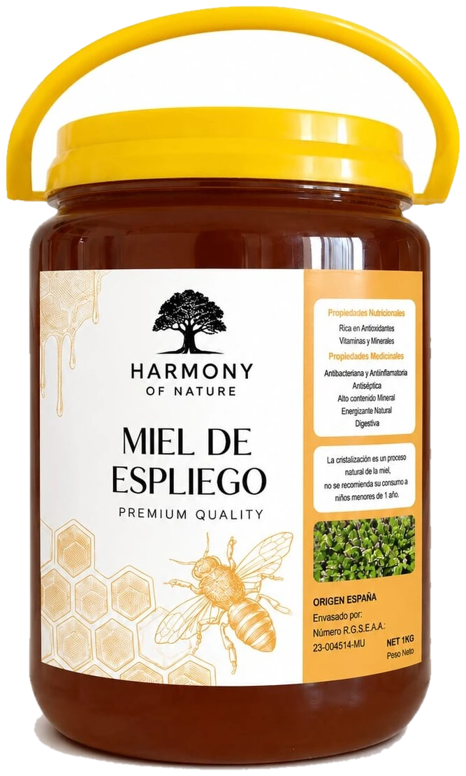 Tarro de miel de espliego pura recogida en España, 1 kilo