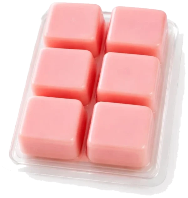 Tableta de wax melts de cera de soja en tono rosa para quemador