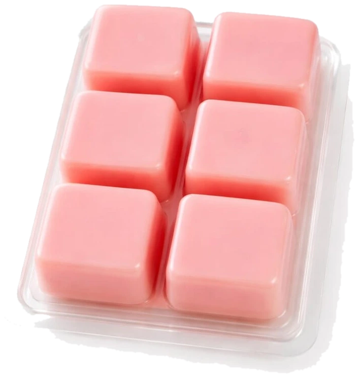 Tableta de wax melts de cera de soja en tono rosa para quemador